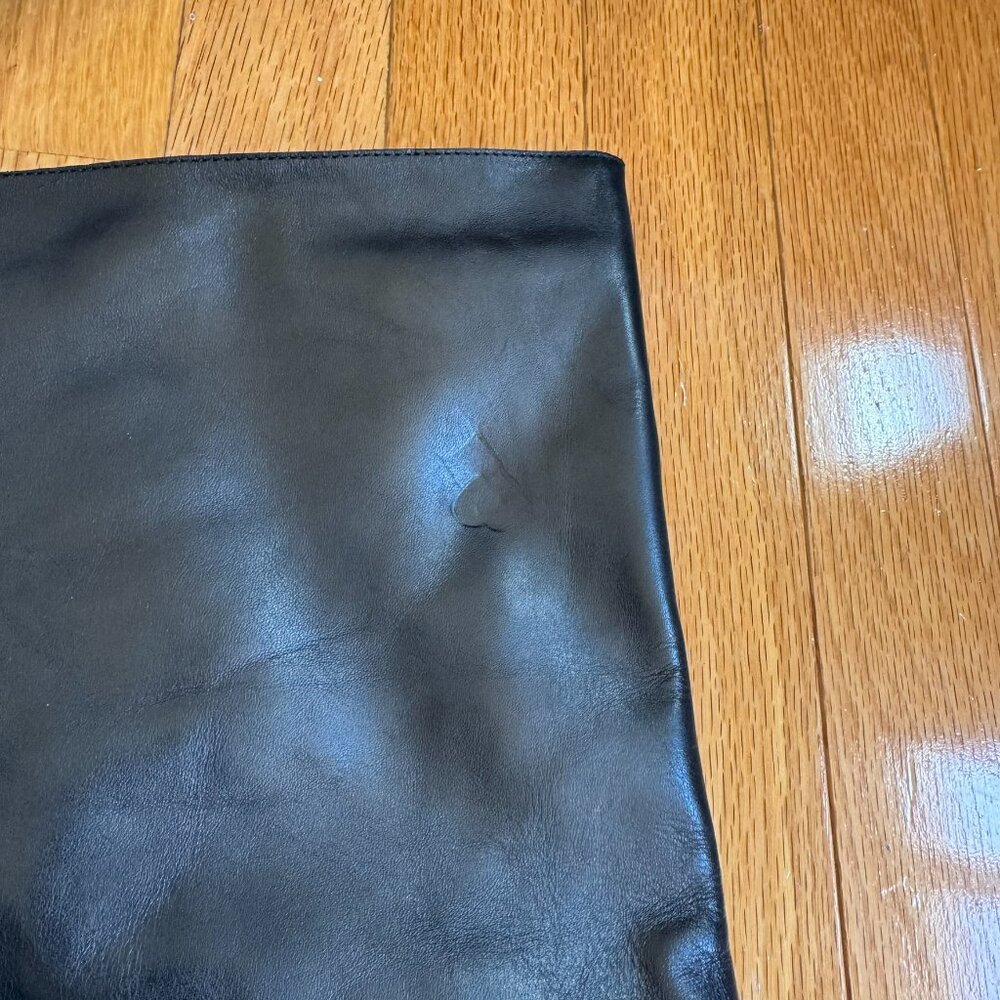 New Reformation Claudette Knee High Heeled Leather Boots Black 7.5 - Picture 9 of 15